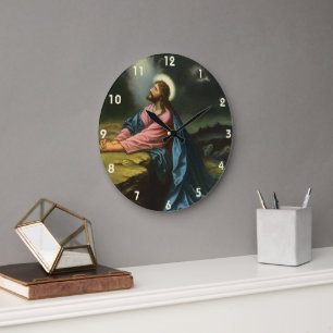 Vintage Jezus Christus bidt, tuin van Gethsemane Grote Klok