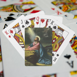 Vintage Jezus Christus bidt, tuin van Gethsemane Pokerkaarten