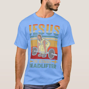 Vintage Jezus De ultieme dodlifter Funny Workou T-shirt