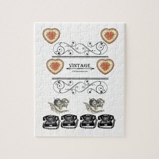 Vintage Jigzaag Puzzle Legpuzzel (Verticaal)