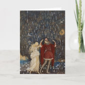 Vintage John Bauer Valentijnse prinses en prins Kaart (Voorkant)