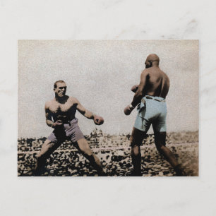 Vintage Johnson VS Jeffries Fight Briefkaart