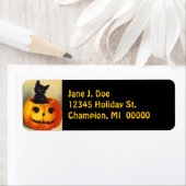 Vintage JOL Citrouille Black Kitten Étiquettes de  (En situation)