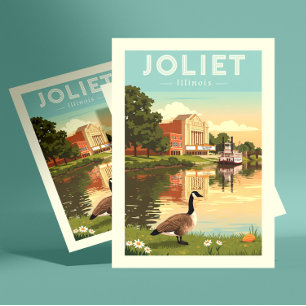 Vintage Joliet Illinois Briefkaart