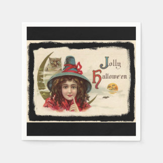 Vintage Jolly Halloween Witch Servetten