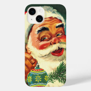 Vintage Jolly Santa Claus Kerstmis Case-Mate iPhone 14 Hoesje