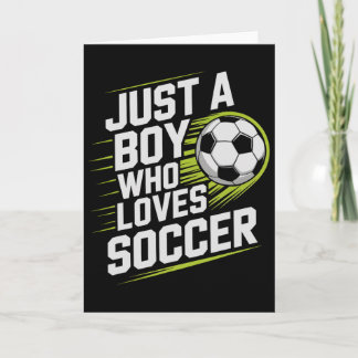 Vintage Jongen Die Van Voetbal Houdt Spel Doelverd Kaart