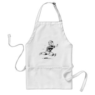 Vintage jongetje dat terug rent American Football Standaard Schort
