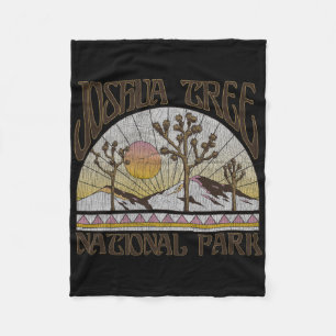 Vintage Joshua Tree National Park Retro Outdoor Ca Fleece Deken