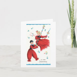 Vintage Joyeux Anniversaire pour Carte Couple