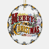 Vintage Joyeux Ornement de Noël (Gauche)