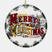 Vintage Joyeux Ornement de Noël (Dos)