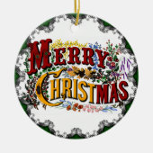 Vintage Joyeux Ornement de Noël (Devant)