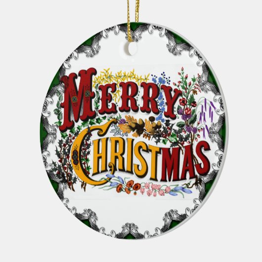 Vintage Joyeux Ornement de Noël (Gauche)