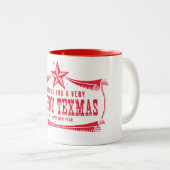 Vintage Joyeux Texas Christmas Mug (Devant droit)