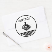 VINTAGE Joystick Ronde Sticker (Envelop)