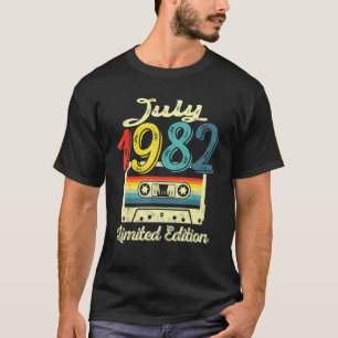 Vintage juli 1982 Cassettebandje 39e geboortedag D T-shirt
