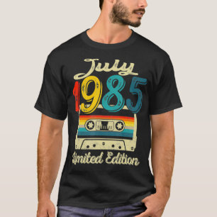 Vintage juli 1985 Cassettebandje 37e geboortedag d T-shirt