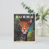 Vintage jungle leopard briefkaart (Staand voorkant)