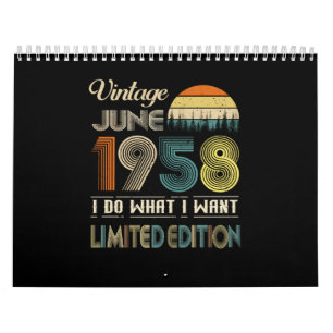 Vintage juni 1958 Wat ik wil Limited Edition Kalender