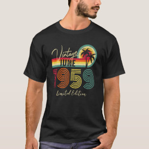 Vintage juni 1959 63e geboortedag 63 jaar oud t-shirt