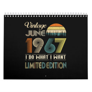 Vintage juni 1967 Wat ik wil beperkte editie Kalender