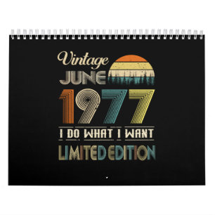 Vintage Juni 1977 wat ik wil beperkte uitgave Kalender