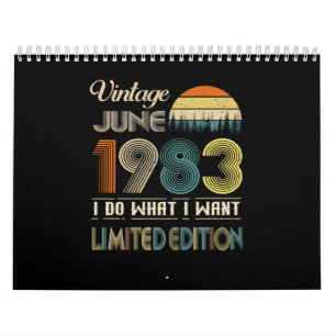 Vintage Juni 1983 wat ik wil beperkte uitgave Kalender
