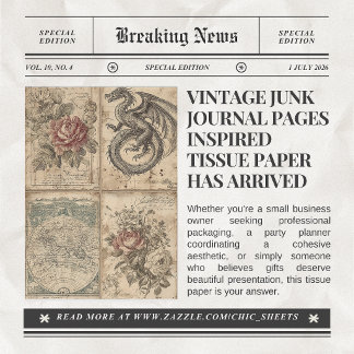 Vintage Junk Journal Pagina's Geïnspireerd Tissuep Tissuepapier