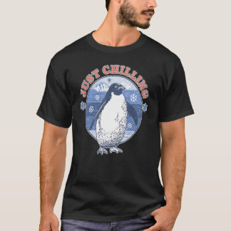 Vintage Just Chilling Penguin T-shirt