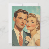 Vintage Just Married Bliss Kaart (Voorkant)