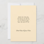 Vintage Just Married Bliss Kaart (Achterkant)