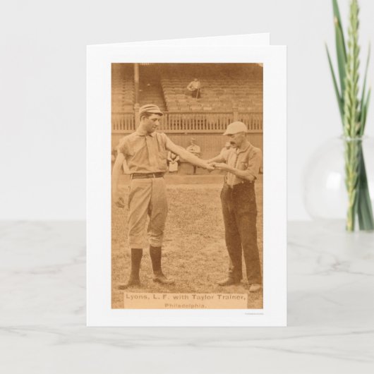 Vintage Kaart 1887 van het Honkbal (Voorkant)