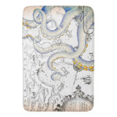 Vintage Kaart Badmat (Voorkant Verticaal)