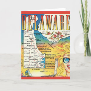 Vintage kaart van Delaware 