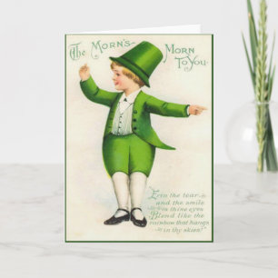 Vintage Kabouter St. Patrick's Day Kaart