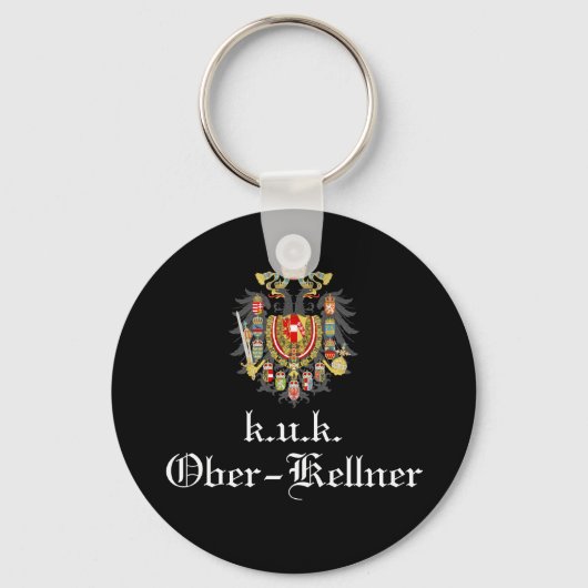 Vintage Kaiser Ober Kellner Sleutelhanger (Voorkant)