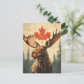 Vintage Kanadischer Elch Briefkaart (Staand voorkant)