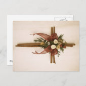 Vintage, kaneel en Roos Briefkaart (Voorkant / Achterkant)