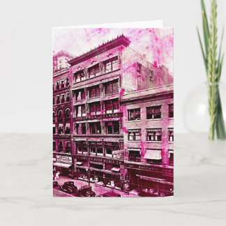 Vintage Kansas City Pink Grunge Kaart