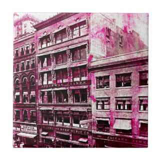 Vintage Kansas City Pink Grunge Tegeltje