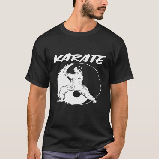 Vintage Karate Yin Yang T-Shirt (Devant)
