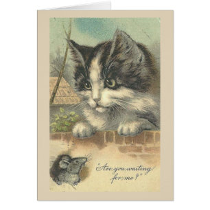 Vintage - Kat en muis,