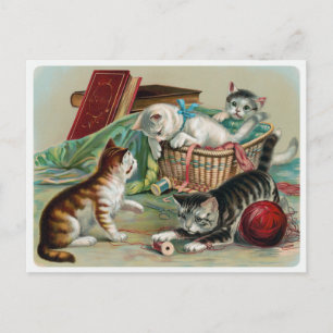 Vintage katten Briefkaart