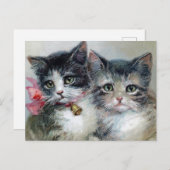Vintage katten Briefkaart (Voorkant / Achterkant)