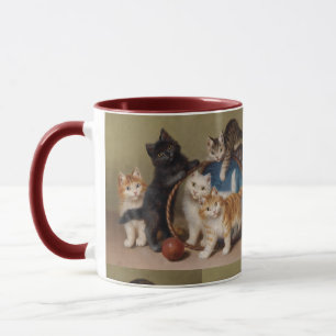Vintage katten doodt Sophie Sperlich de rode bal Mok