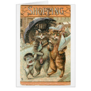 Vintage - Katten gaan winkelen,