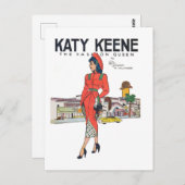 Vintage Katy Keene Hollywood Mode Briefkaart (Voorkant / Achterkant)