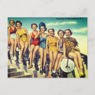 Vintage Keansburg, NJ Beach Scene - Jersey Shore Briefkaart