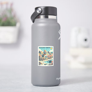 vintage kefalonia griekenland reis souvenirs sticker